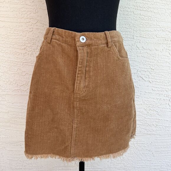 Mittoshop Rust Courdory Fray Mini Skirt Women's Size M - Picture 1 of 8